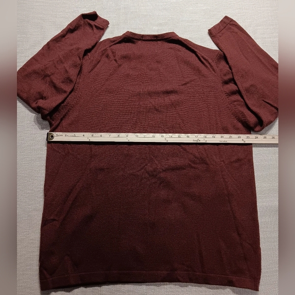 Eddie Bauer Italian wool sweater, XXL, Rusty Maroon color, Great condition - Picture 4 of 5